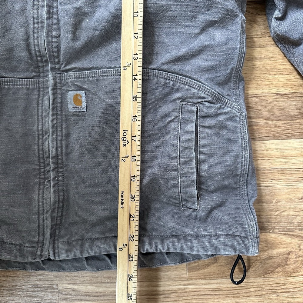 Carhartt Womens Full Swing Caldwell Sherpa Lined Jacket Size M Gray Workwear - Picture 11 of 12
